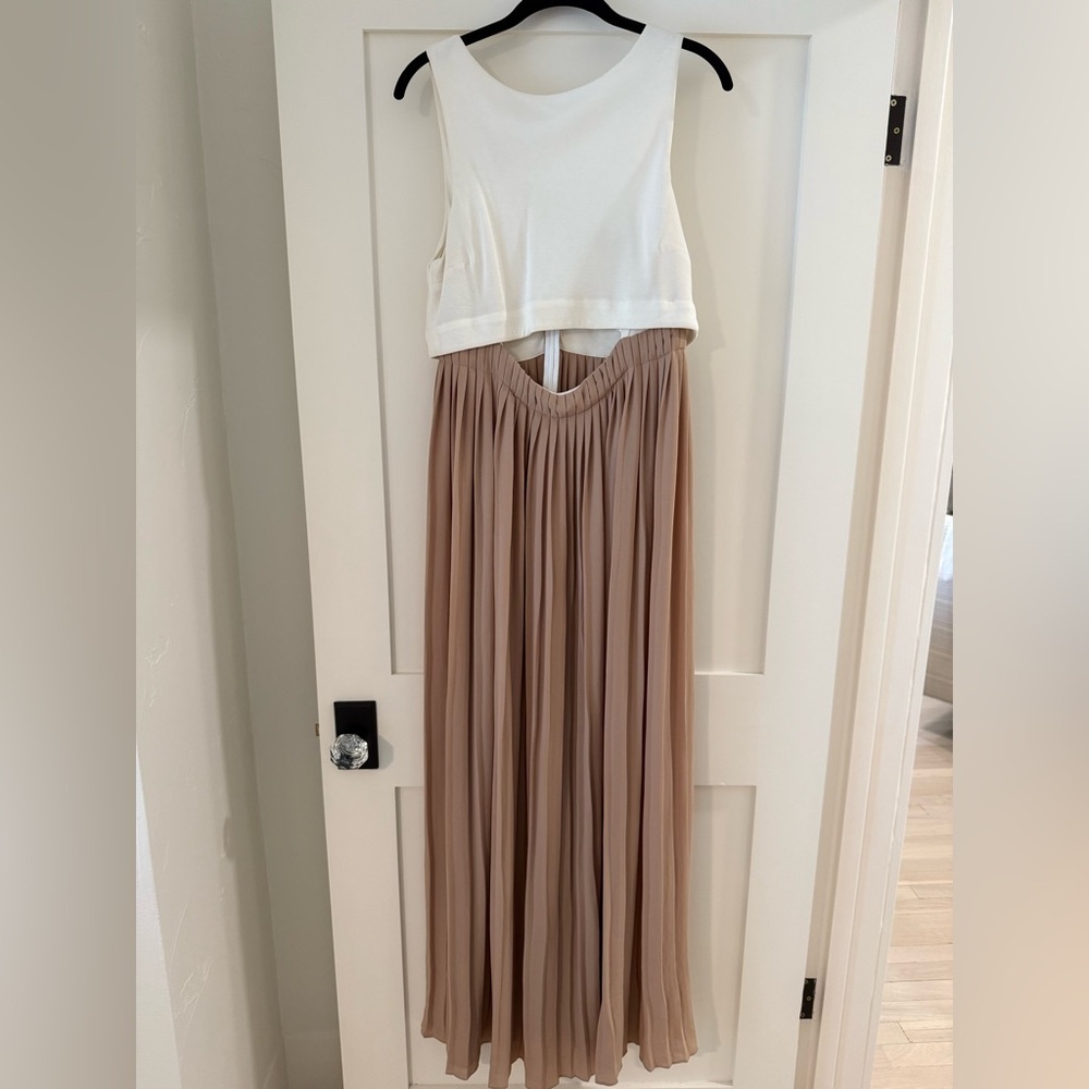 ALC White & Tan Maxi Dress Sz S/P
